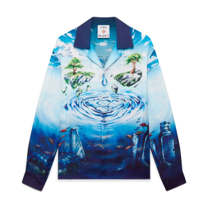 Lost Atlantis Long Sleeve Silk Shirt