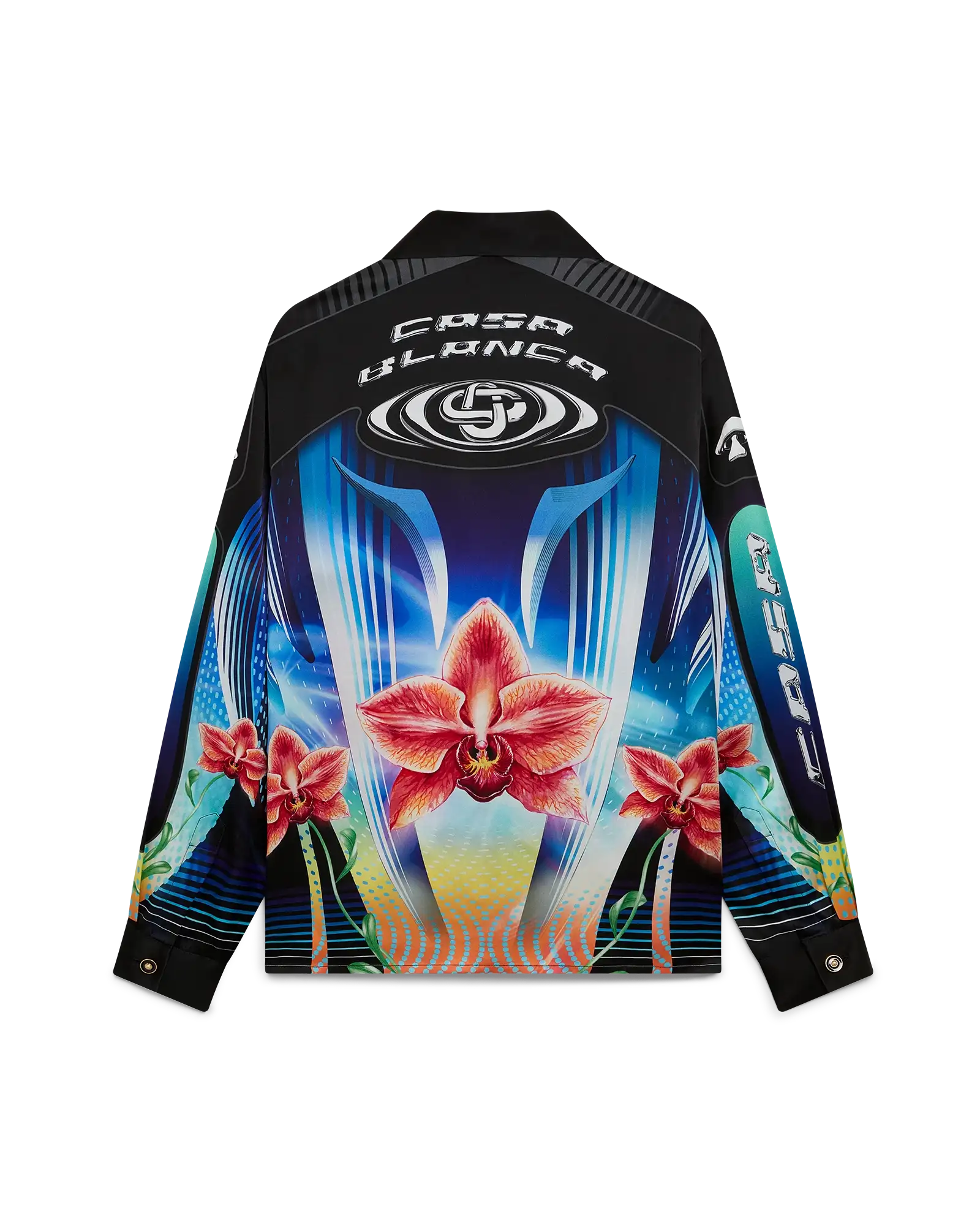 Orchid Racer Long Sleeve Silk Shirt - Image 2