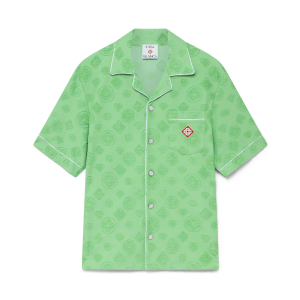 Towelling Monogram Short Sleeve Shirt