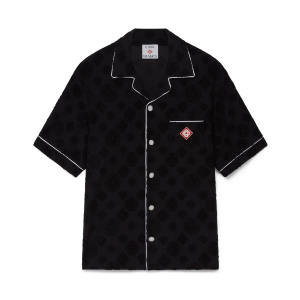 Towelling Monogram Short Sleeve Shirt