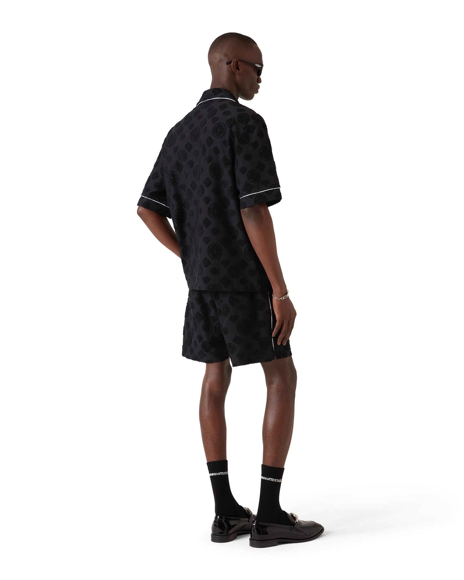 Towelling Monogram Short Sleeve Shirt - Image 3
