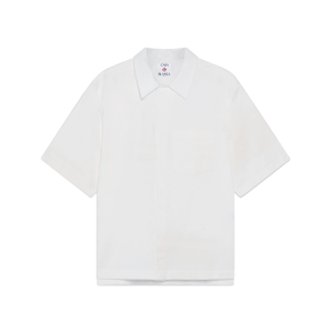 White Monogram Short Sleeve Shirt