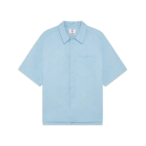 Light Blue Monogram Short Sleeve Shirt