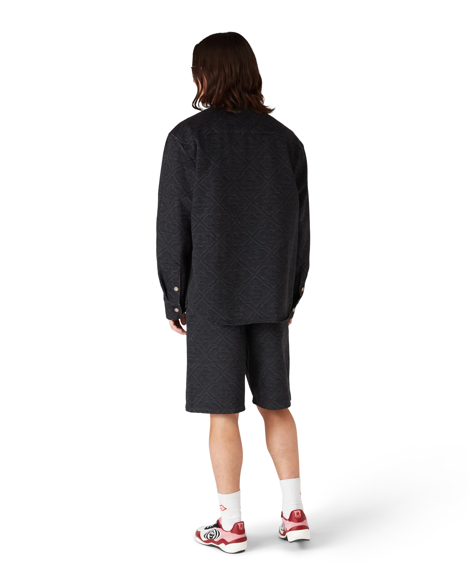 Black Laser Long Sleeve Denim Shirt - Image 3