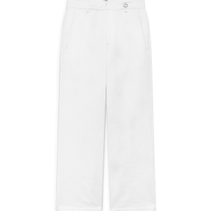 White Monogram Chino Trousers