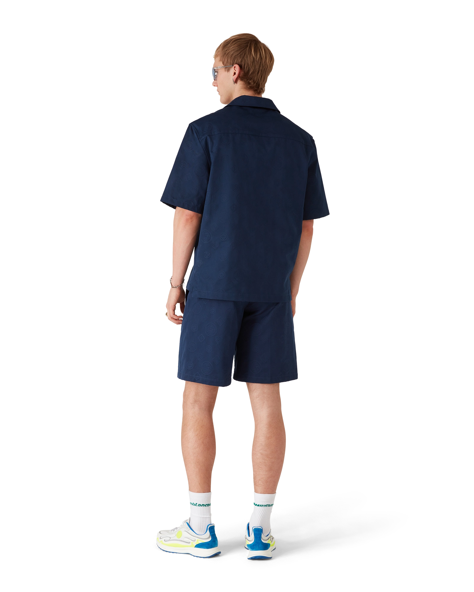 Navy Monogram Shorts - Image 3