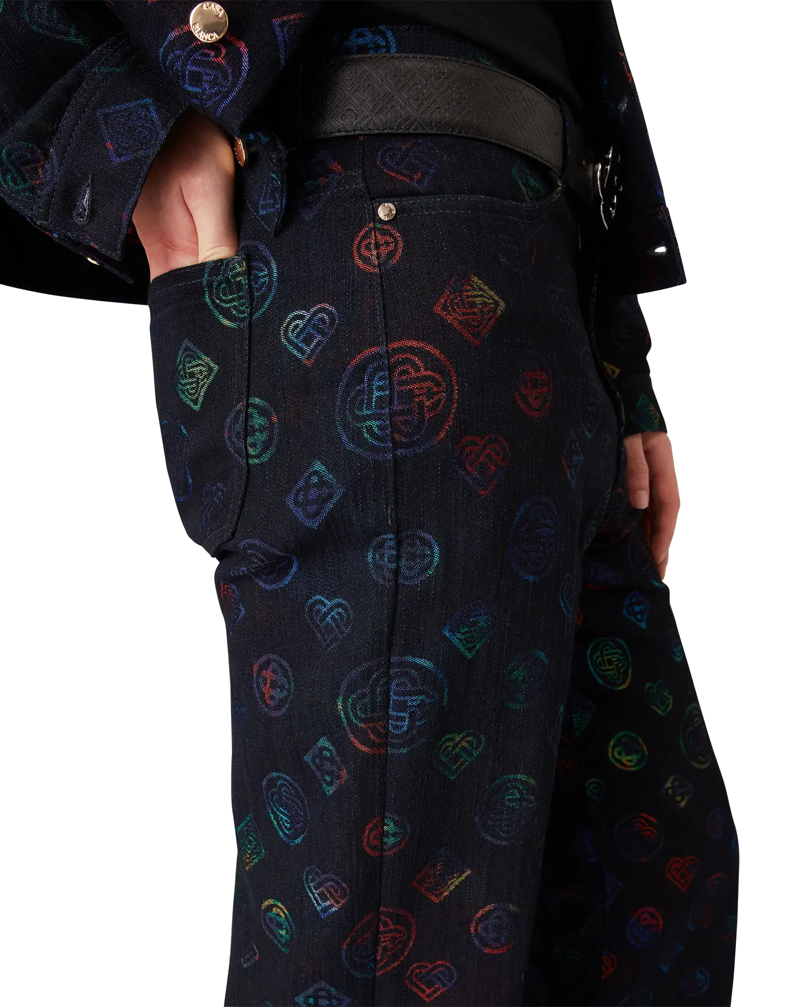 Heatmap Monogram Denim Jeans - Image 5