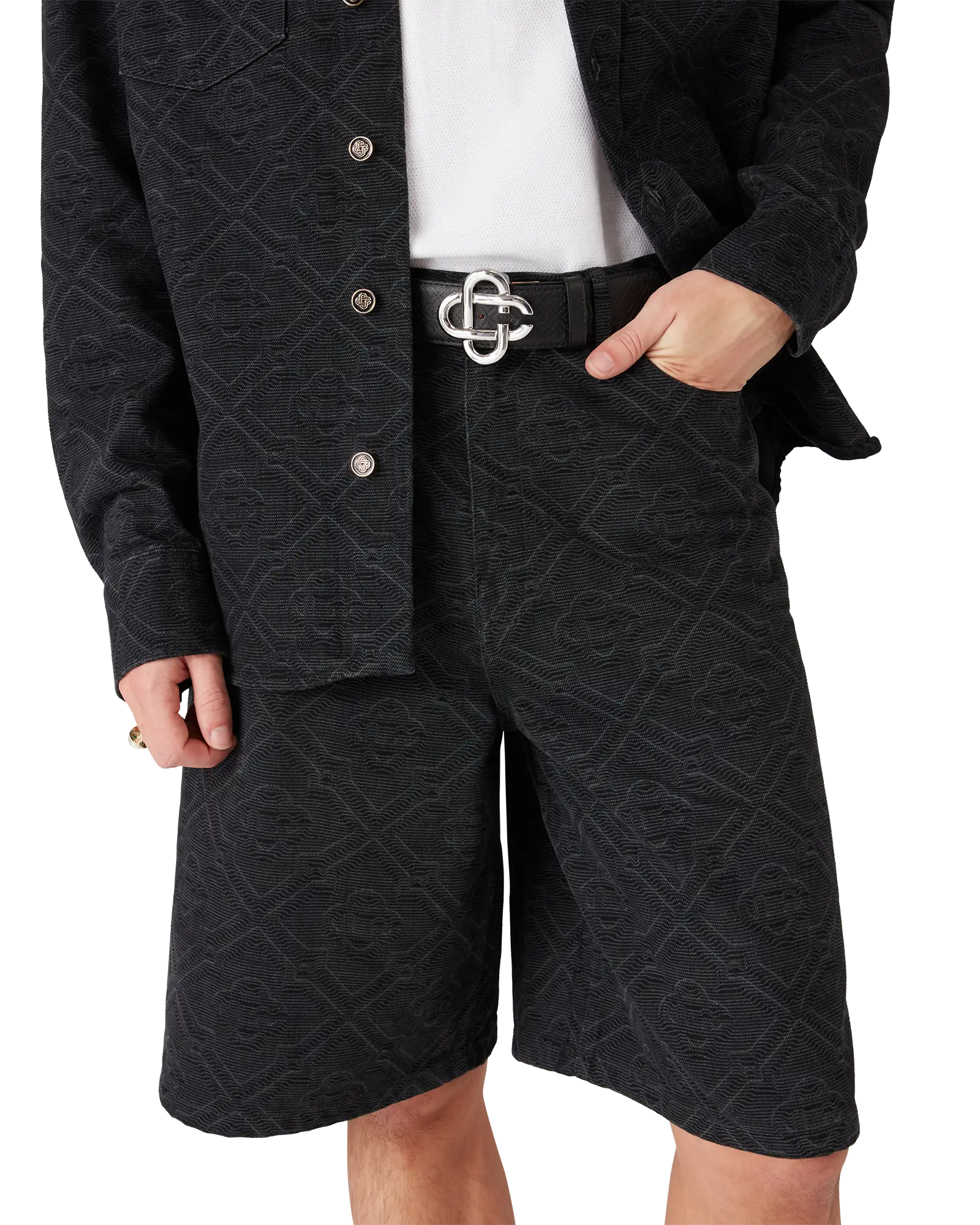 Laser Monogram Denim Shorts - Image 4