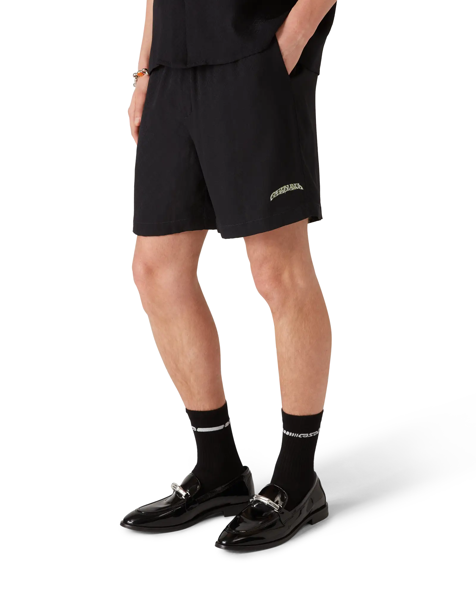 Volcano Jacquard Silk Shorts - Image 4