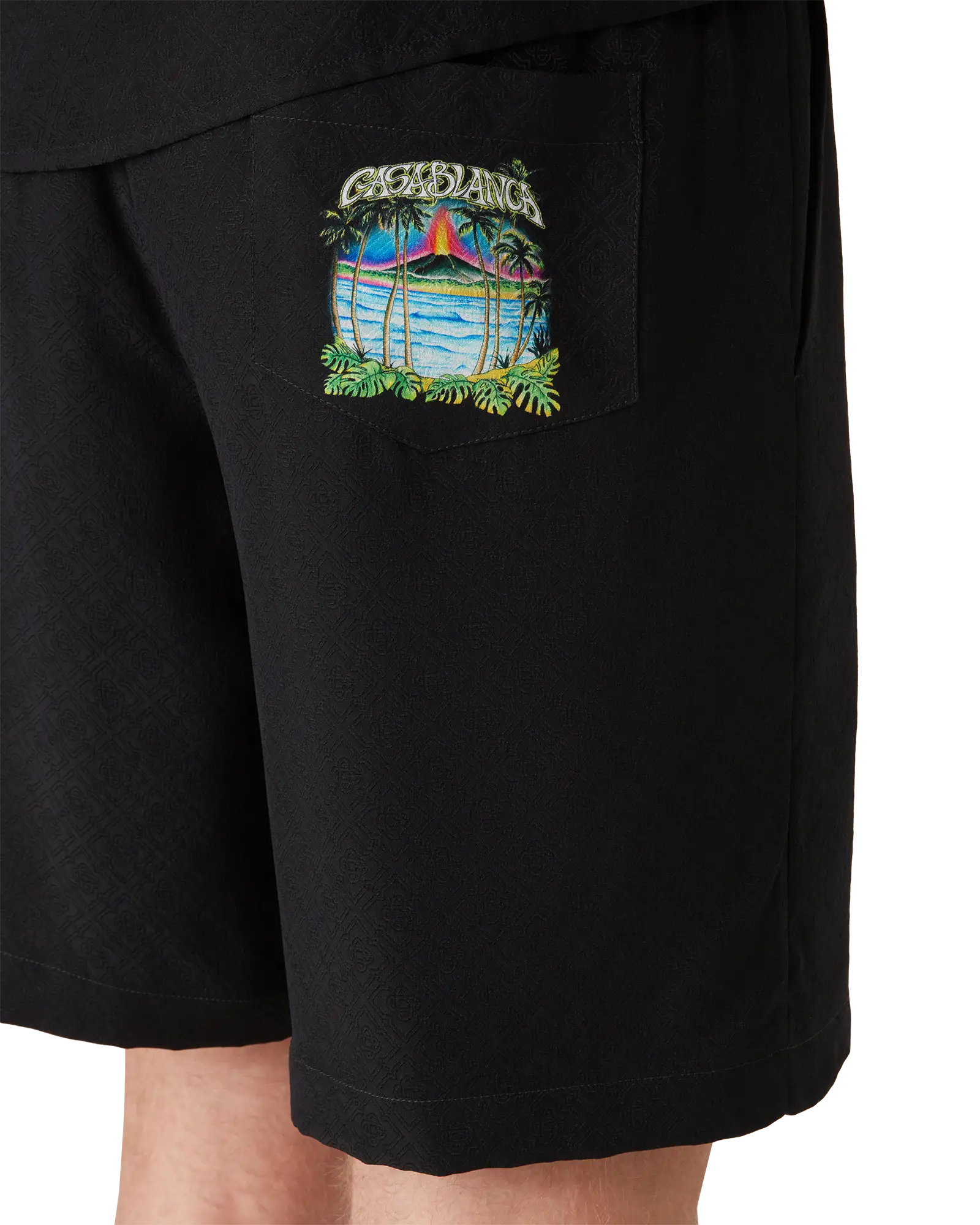 Volcano Jacquard Silk Shorts - Image 5