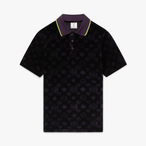 Purple Monogram Velour Polo Shirt