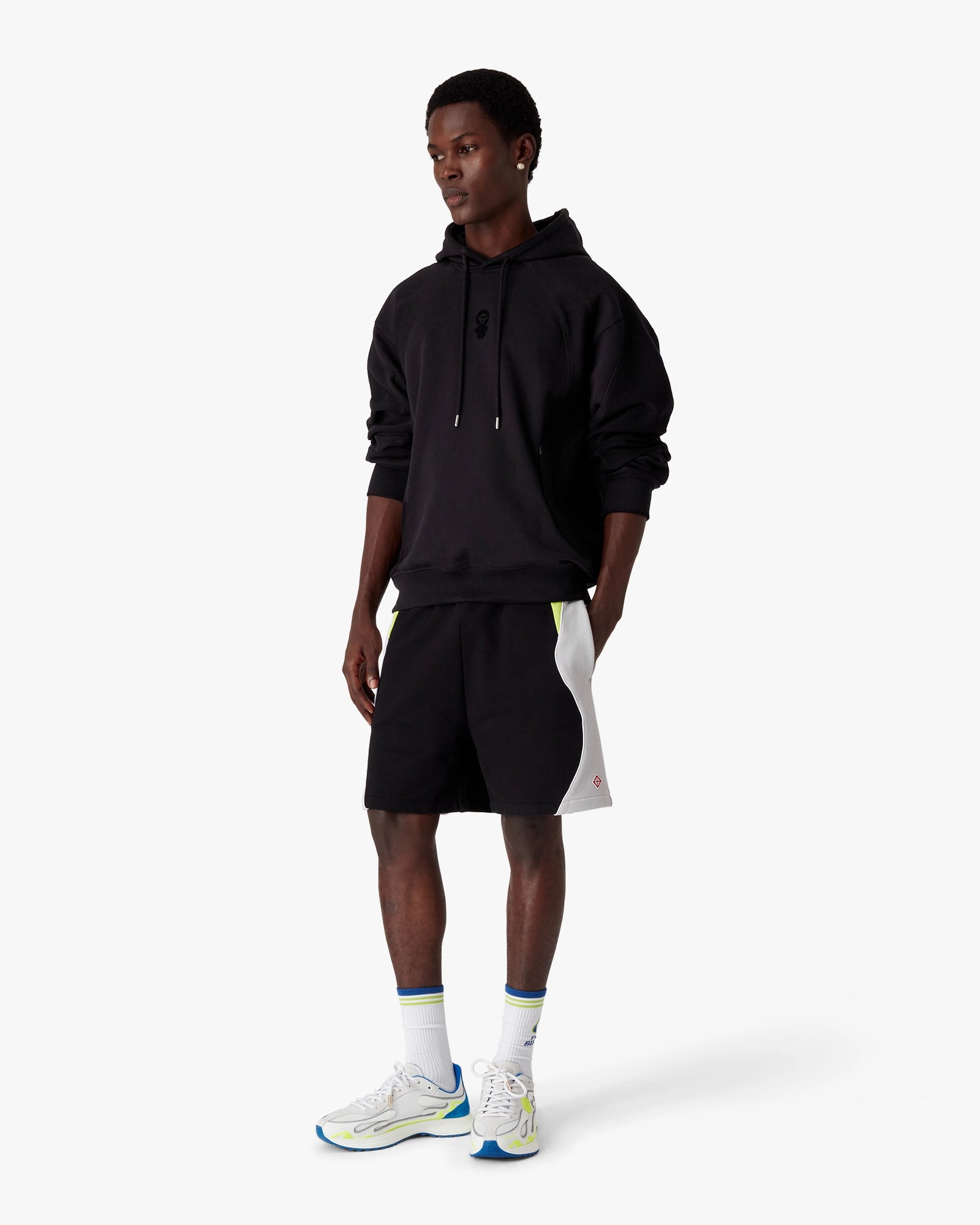 Black Squash Logo Flock Print Hooded Sweatshirt - Image 2