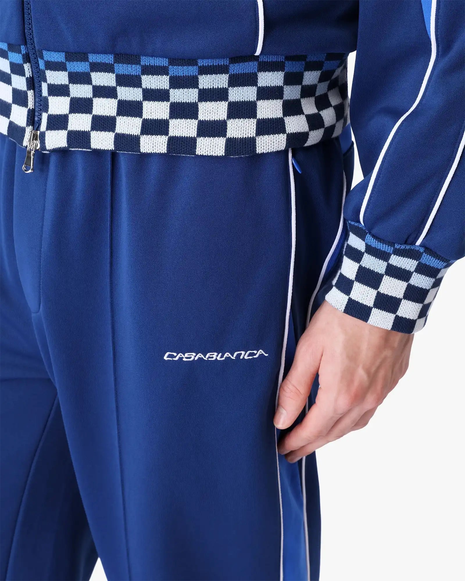 Navy Cyber Tricot Track Pants - Image 5