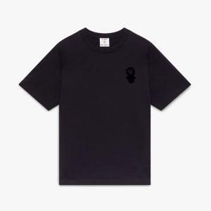 Black Squash Logo Flock Short Sleeve T-Shirt