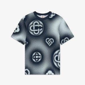Halftone Monogram Short Sleeve T-Shirt