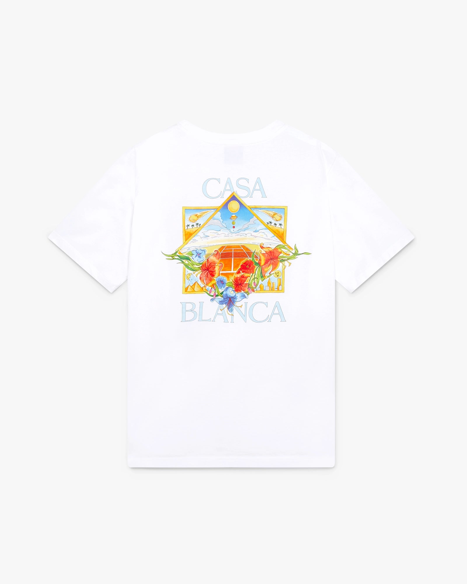 White Flower Court Icon Short Sleeve T-Shirt