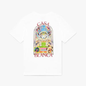 White Tennis Landscape Short Sleeve T-Shirt