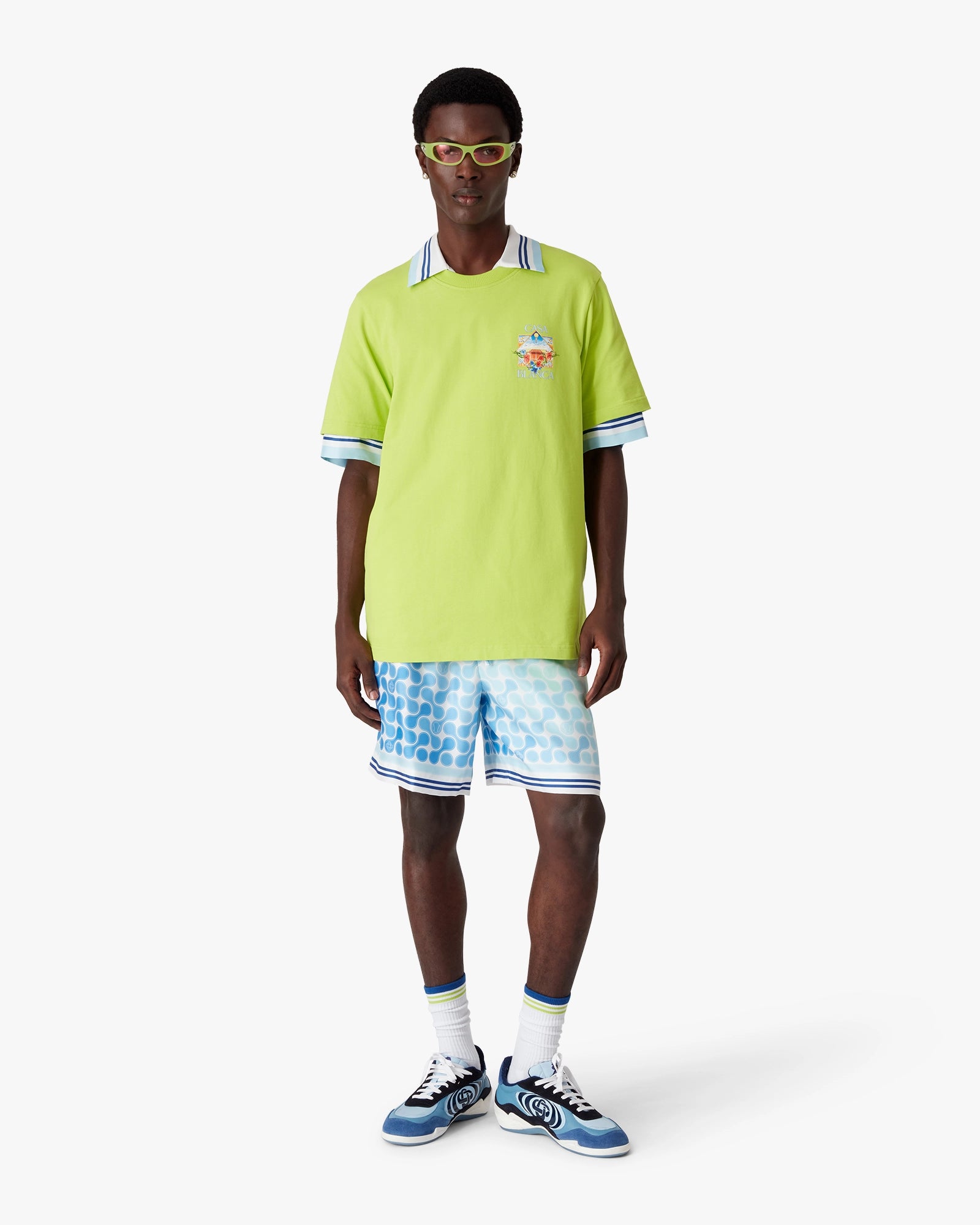 Lime Flower Court Icon Short Sleeve T-Shirt - Image 2