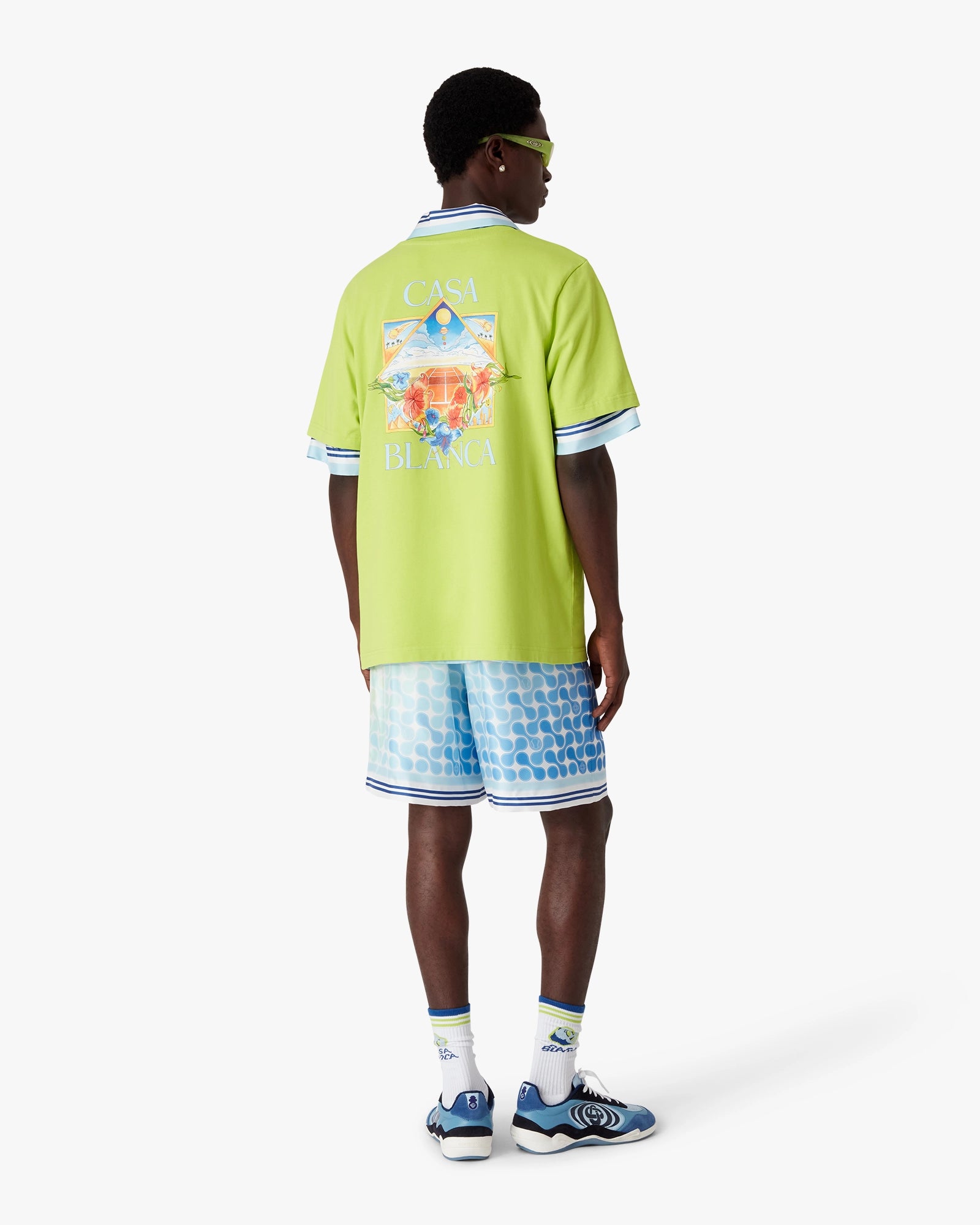 Lime Flower Court Icon Short Sleeve T-Shirt - Image 3