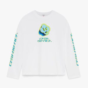 White CC Smile Future Long Sleeve T-Shirt