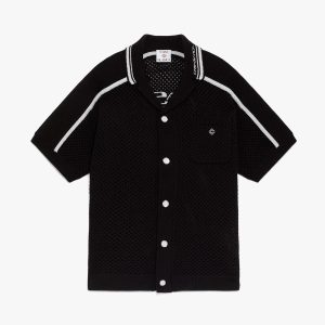 Black Short Sleeve Mesh Shirt