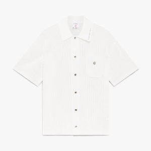 White Short Sleeve Mesh Shirt