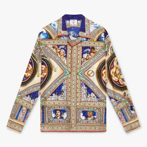 Plafond Orne De Musique Long Sleeve Silk Shirt