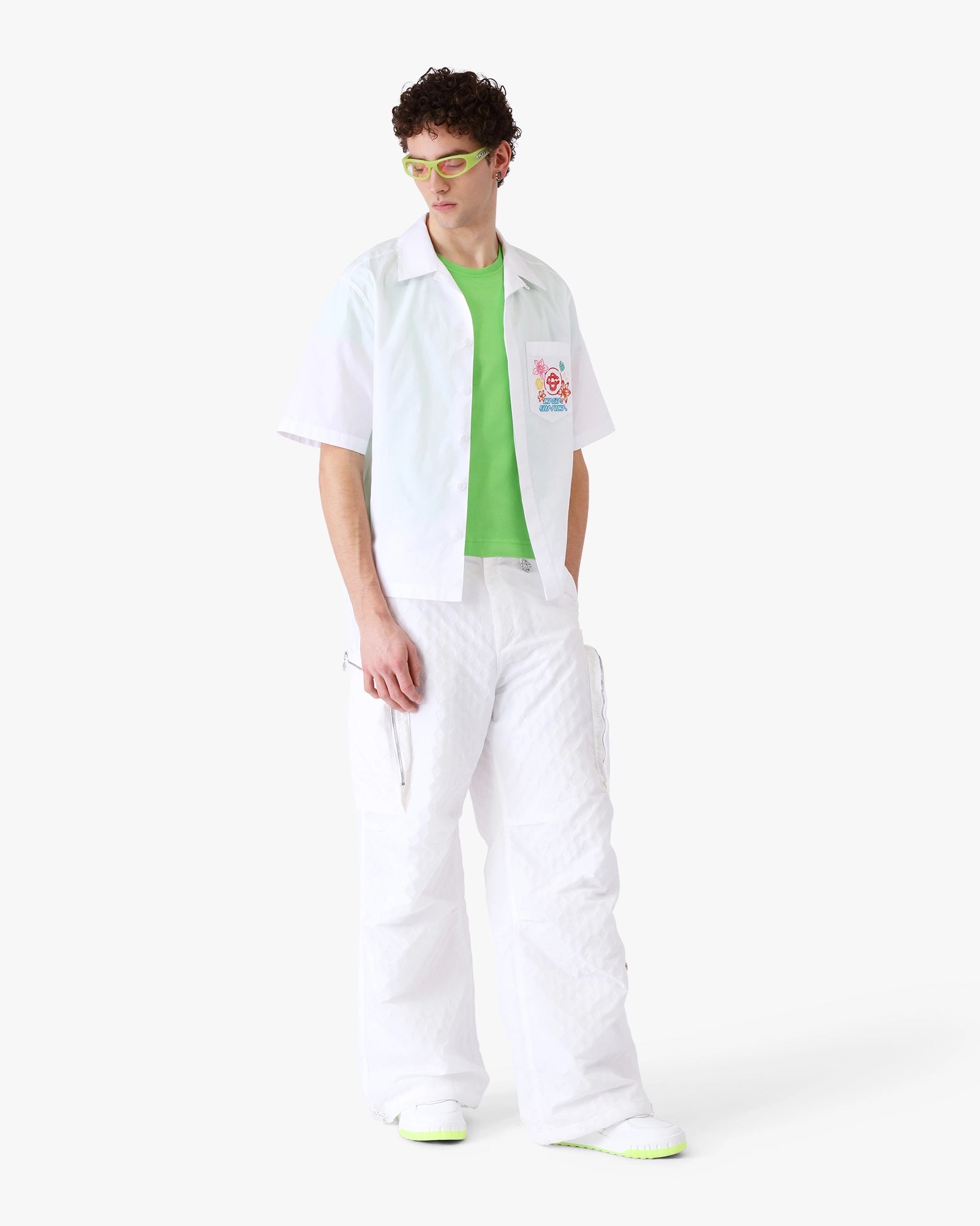 Collage D'Icones Graphiques Embroidered Short Sleeve Shirt - Image 2