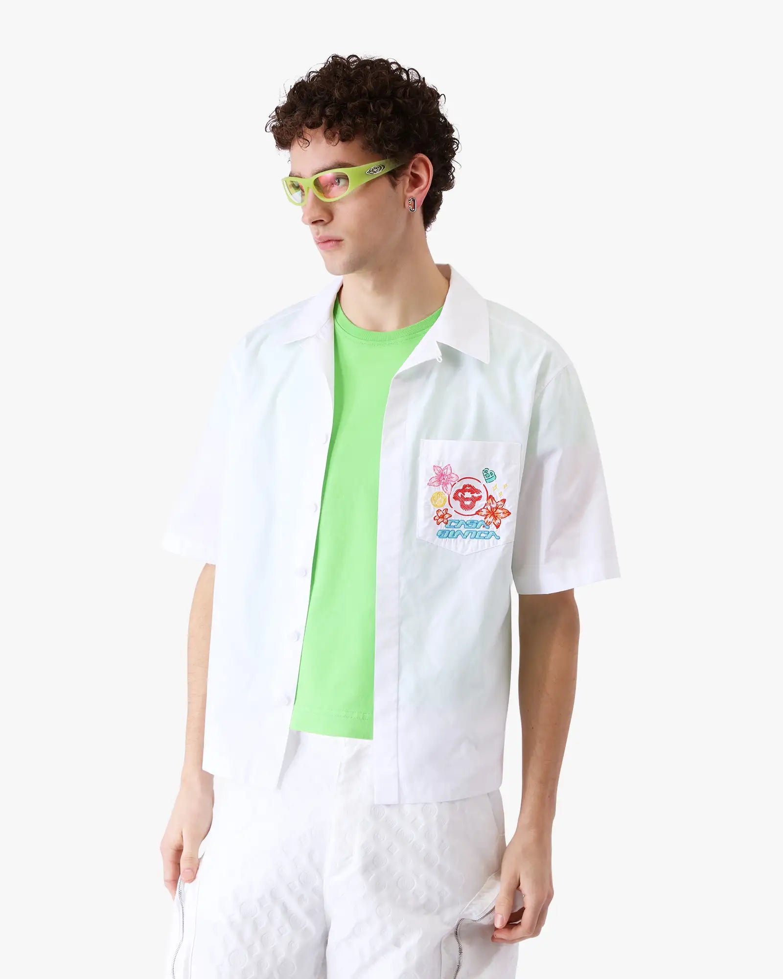 Collage D'Icones Graphiques Embroidered Short Sleeve Shirt - Image 4