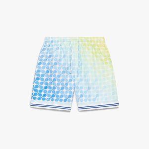 Gradient Tennis Tile Silk Shorts