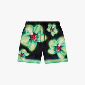 Orchid Glitch Silk Shorts