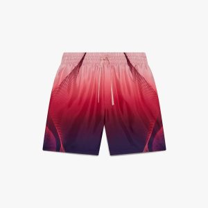 Aubergine Gradient Silk Shorts