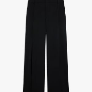 Black Pleated Baggy Trousers