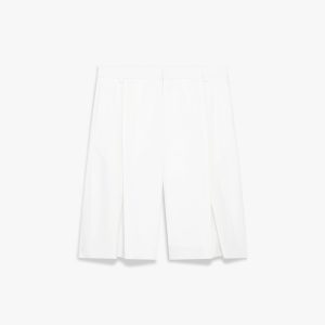 White Pleated Baggy Shorts
