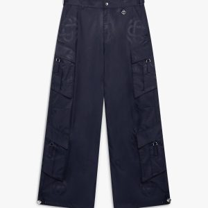 Navy Cargo Nylon Trousers