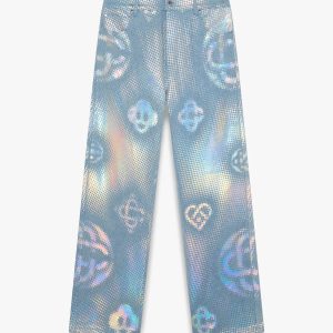 Pearlescent Monogram Baggy Denim Jeans
