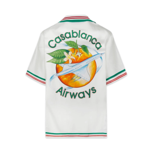 Orbite Au Tour De L'Orange Short Sleeve Silk Shirt