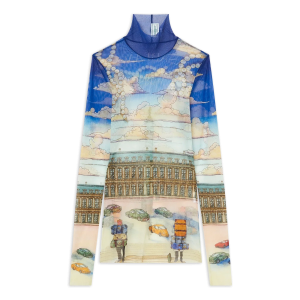 Place Casa Printed Mesh Top