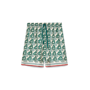 Heart Monogram Silk Shorts
