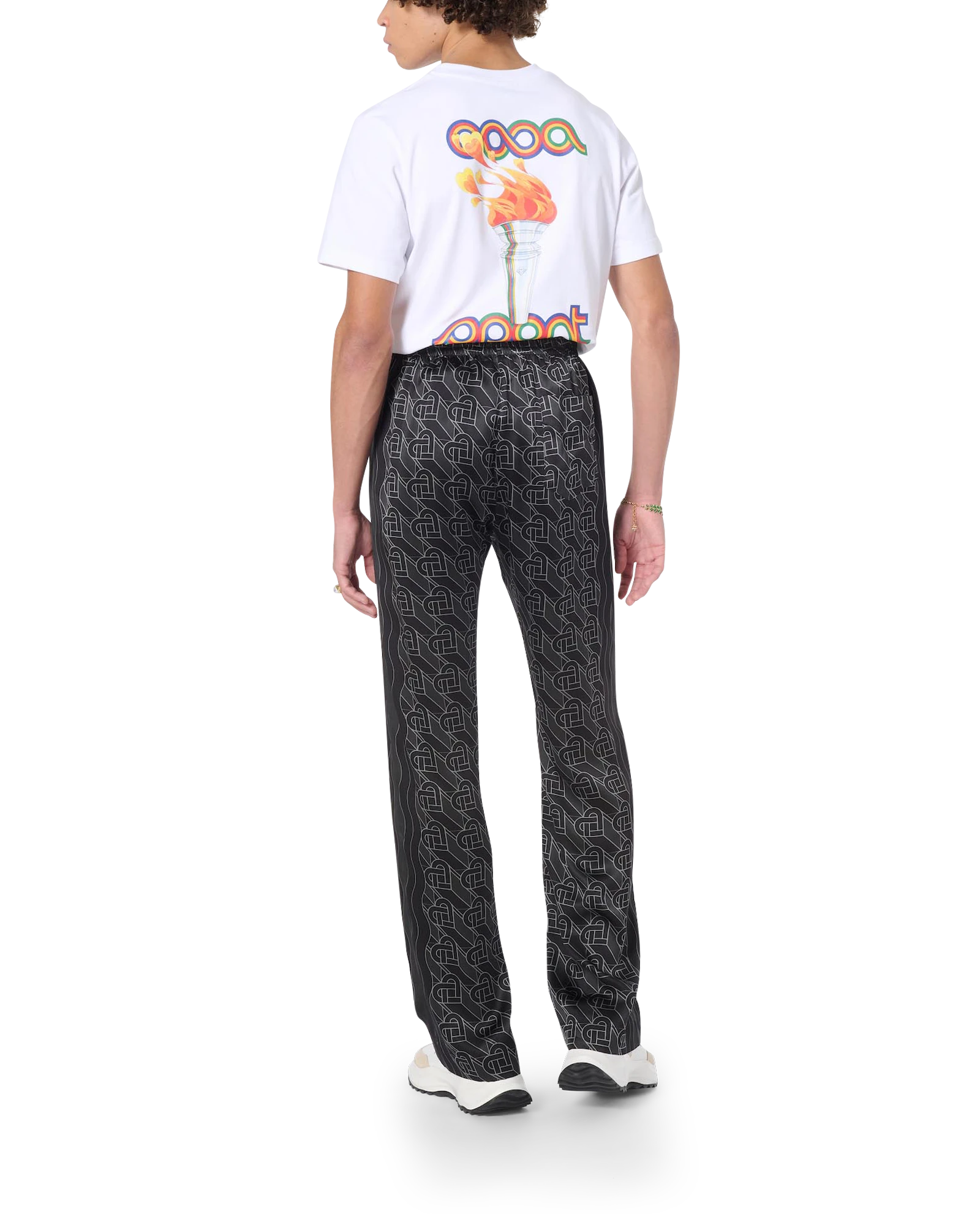 Heart Monogram Pyjama Silk Trousers - Image 3