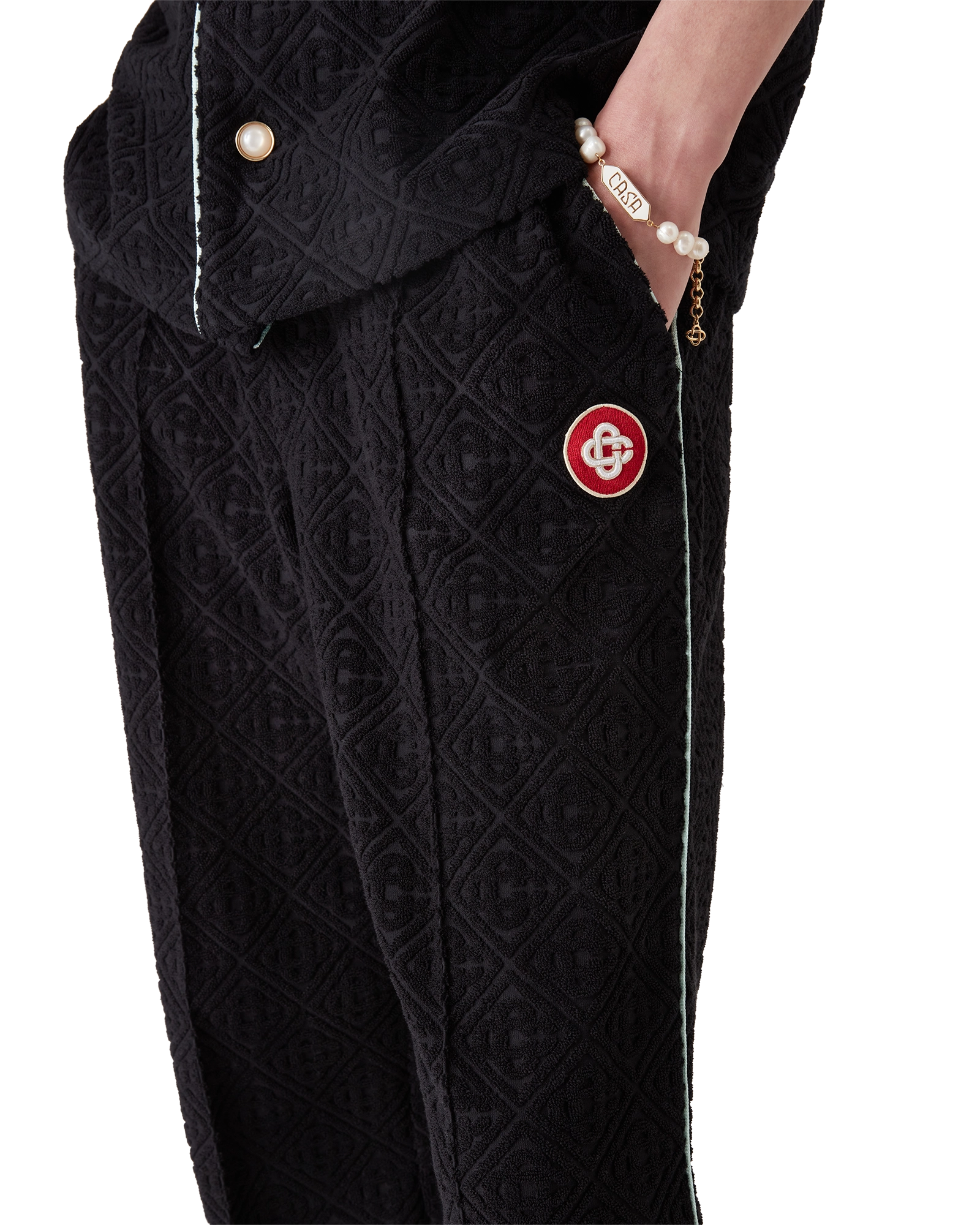 Monogram Jacquard Towelling Trousers - Image 5