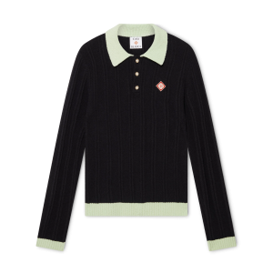 Boucle Long Sleeve Polo Shirt