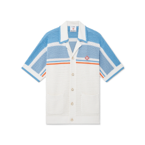 Cotton Tennis Short Sleeve Crochet Shirt