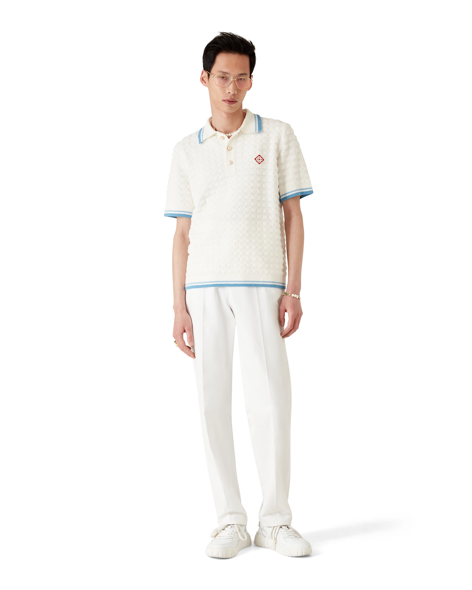 Cotton Boucle Polo Shirt - Image 2