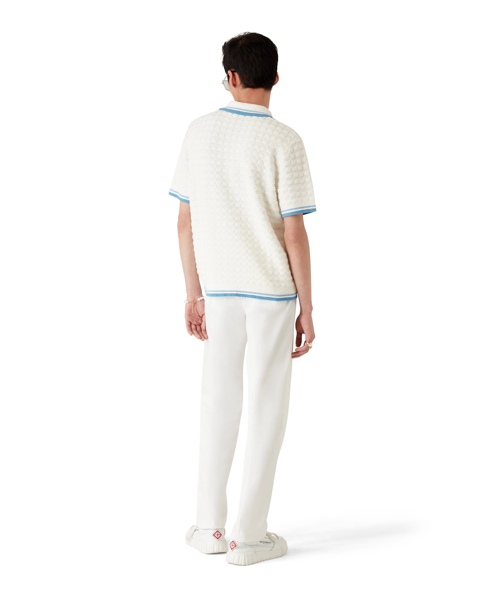 Cotton Boucle Polo Shirt - Image 3