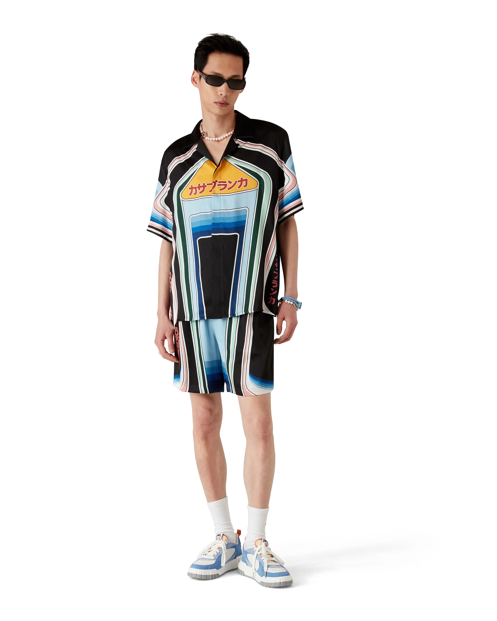 Graphic Mountain Short Sleeve Silk Shirt - Image 2