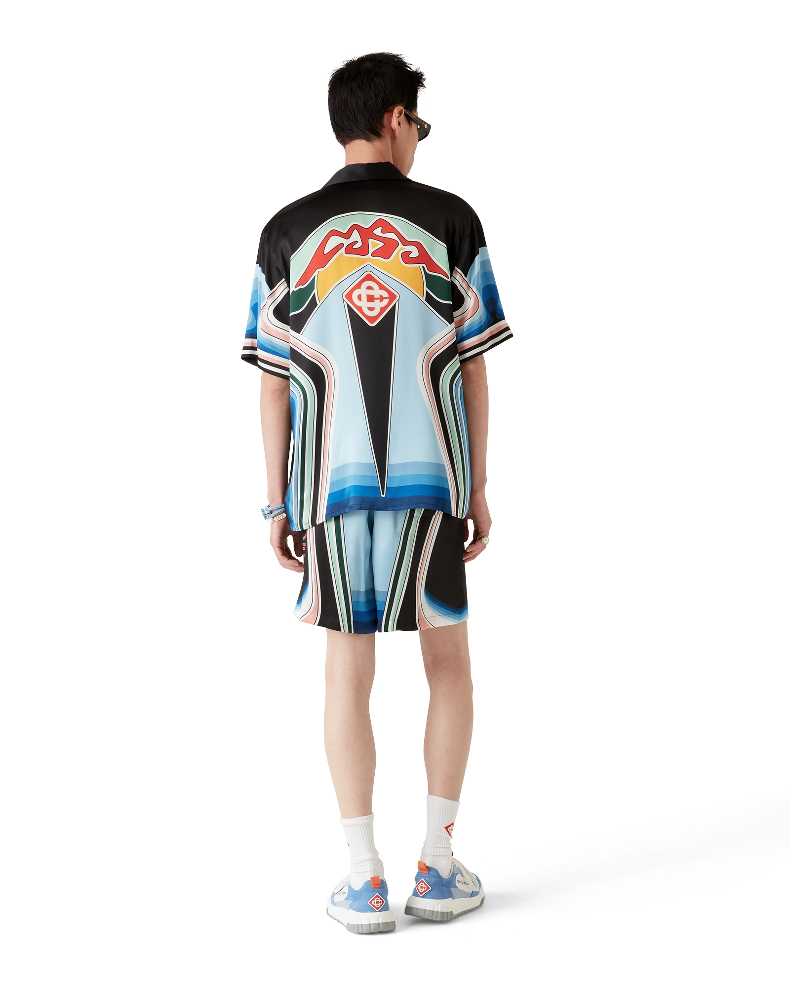 Graphic Mountain Short Sleeve Silk Shirt - Image 3