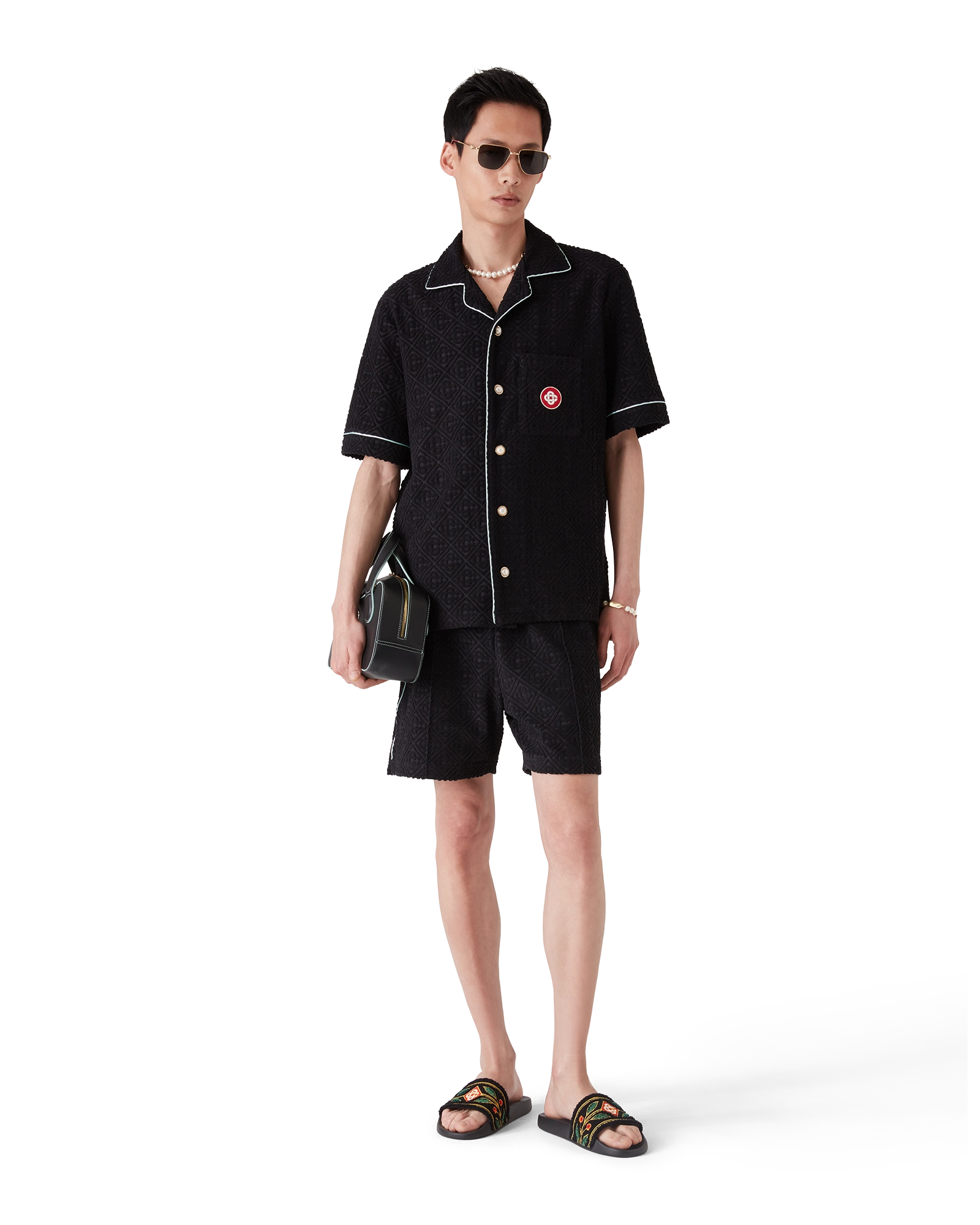 Monogram Jacquard Short Sleeve Towelling Shirt - Image 2