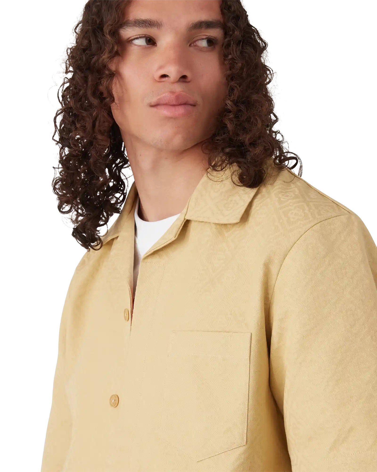 Cotton Monogram Jacquard Short Sleeve Shirt - Image 5