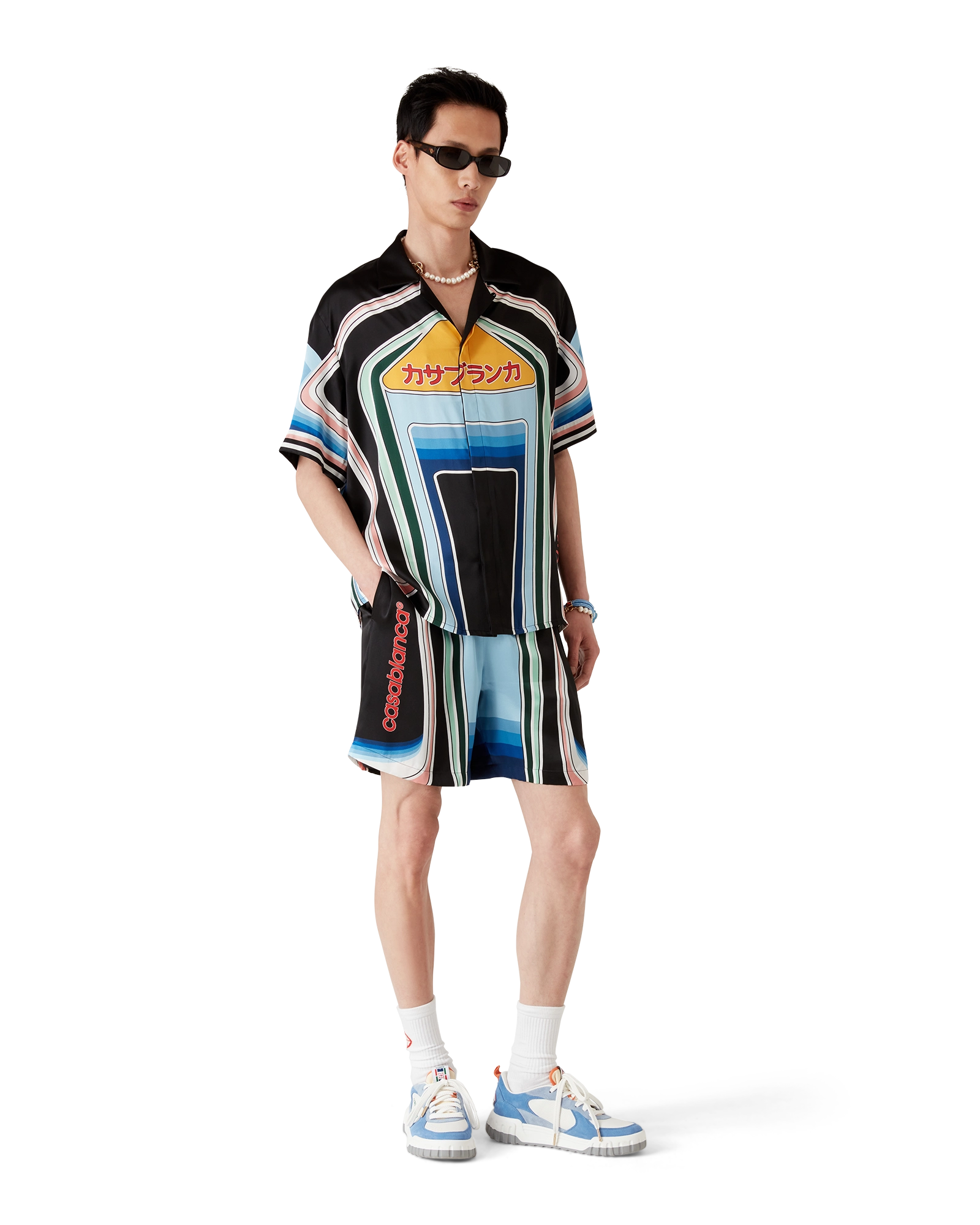 Graphic Mountain Silk Shorts - Image 2